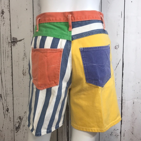 color block shorts 90s